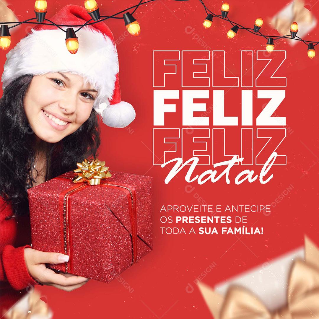 Social Media Feliz Natal  Aproveite Com A Sua Familía PSD Editável