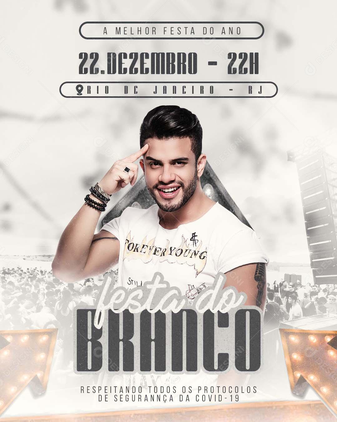 Flyers Social Media Agendas Festa Do Branco PSD Editável