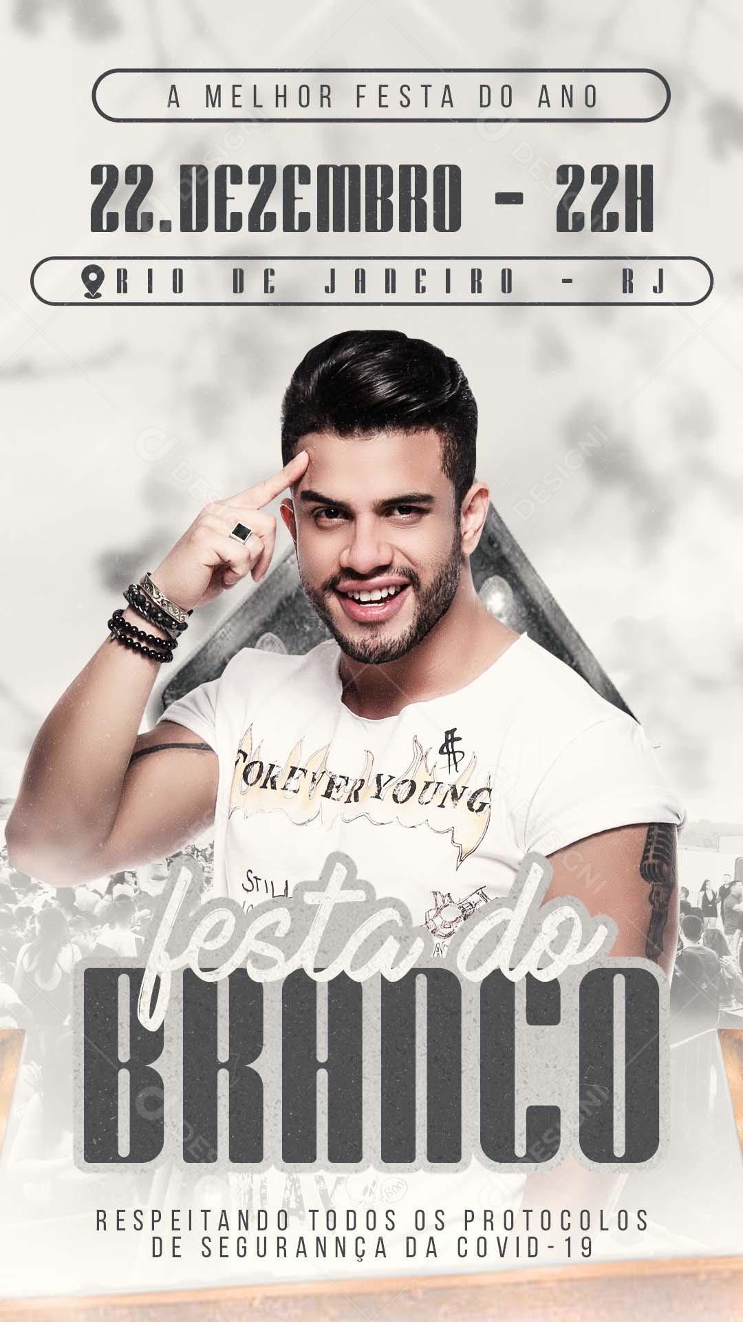 Social Media Flyers Festa Do Branco Story PSD Editável