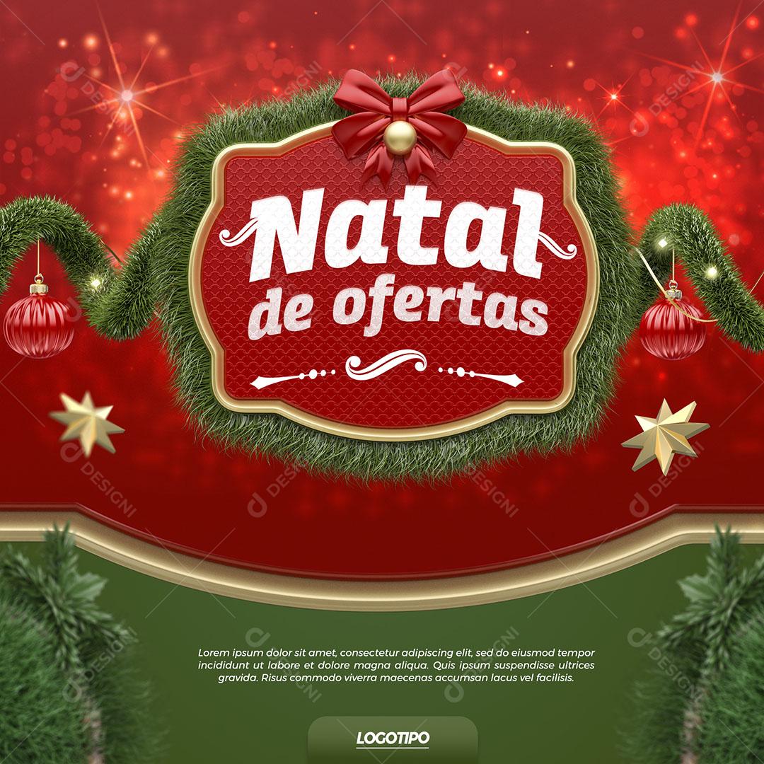 Social Media Feed Natal de Ofertas Loja Promoção PSD Editável