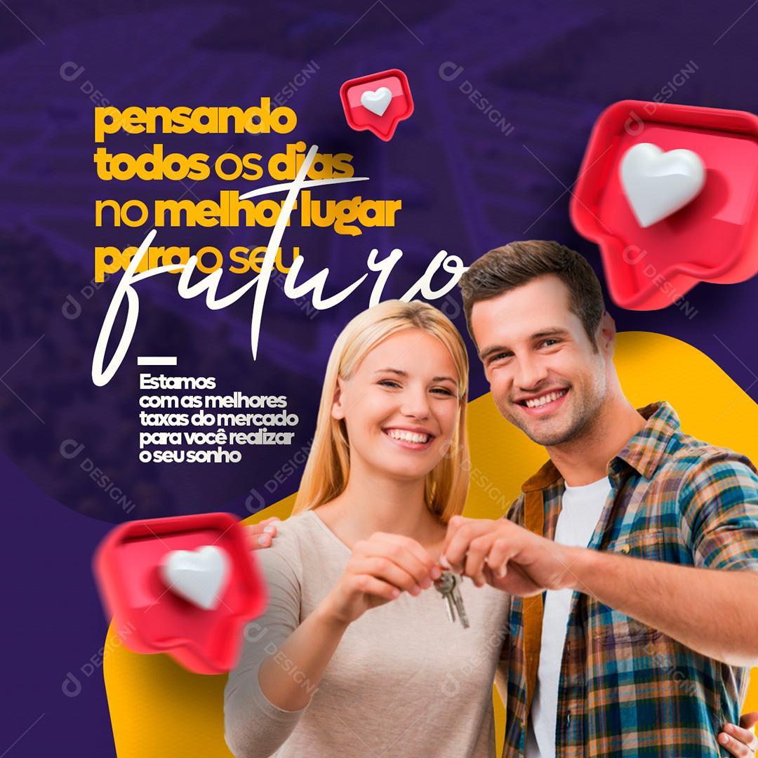 Post Imobiliária O Melhor Lugar Para Seu Futuro Social Media PSD Editável