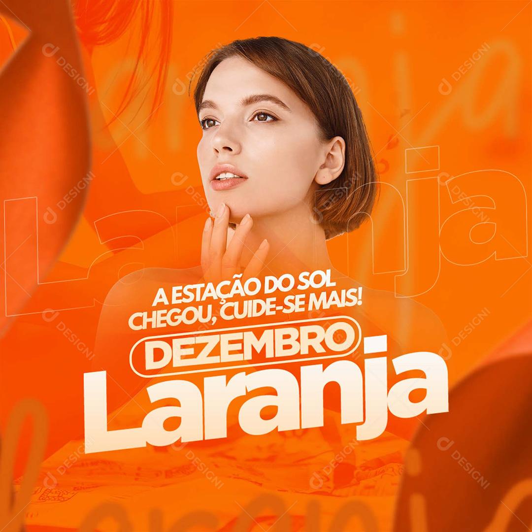 Post Dezembro Laranja A Estação Do Sol Chegou Social Media PSD Editável