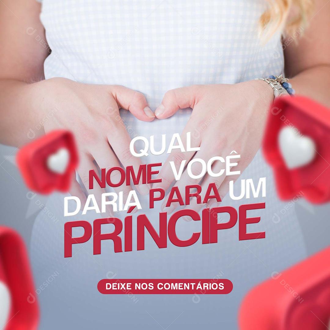 Post Gestantes Qual Nome Você Daria Social Media PSD Editável