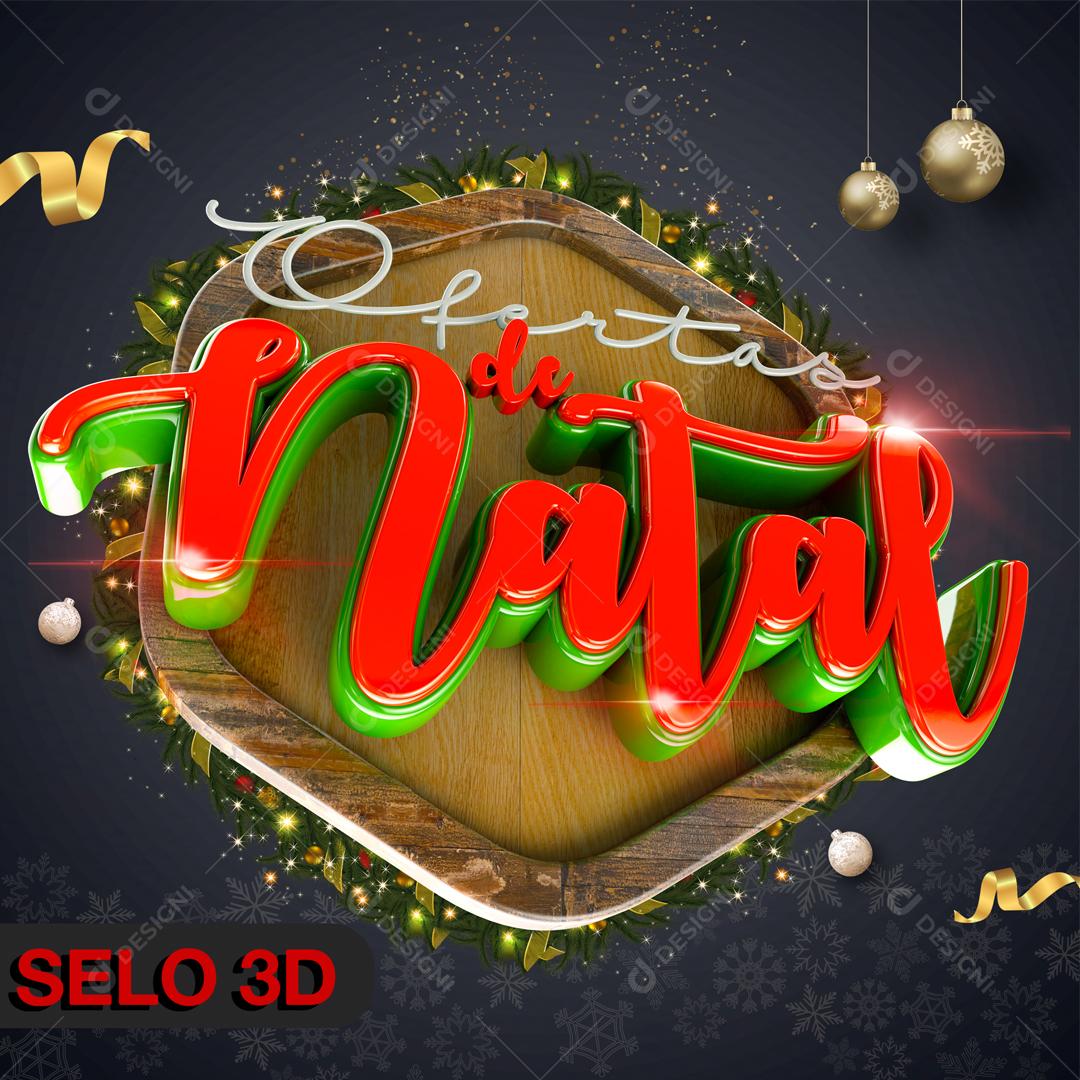 Selo 3D Para Composição Natal De Ofertas PNG Transparente Sem Fundo