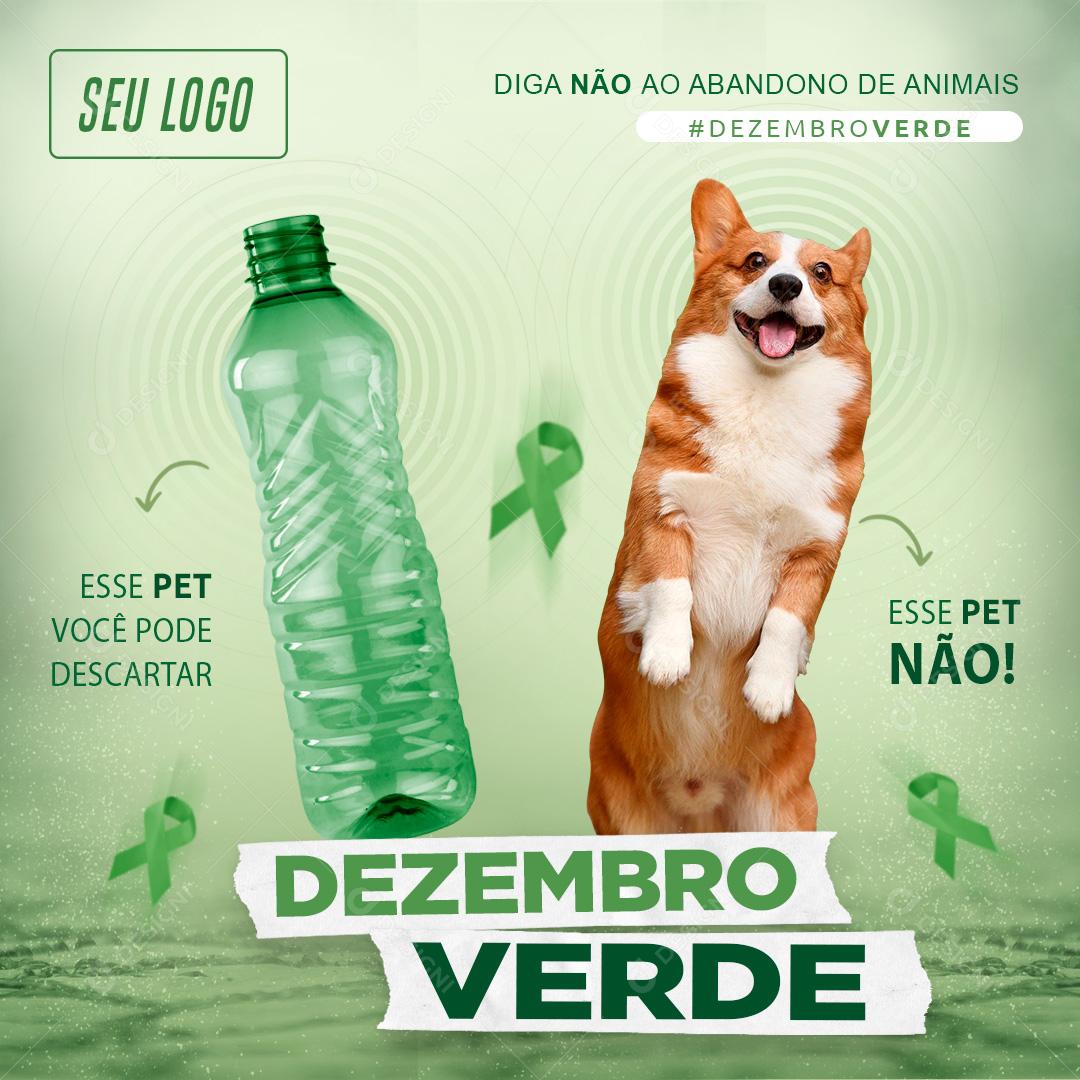 Dezembro Verde Batalha Contra Ao Mal Trato e Abandono Dos Animais Social Media PSD Editável