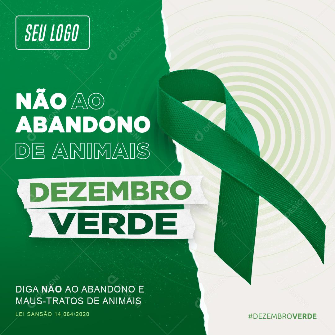 Dezembro Verde Não ao Abandono De Animais Social Media PSD Editável