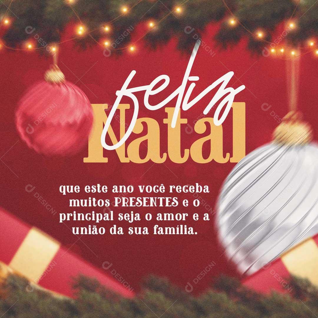 Feliz Natal Que Neste Natal As Esperanças E Sonhos Sejam Renovados Social Media PSD Editável