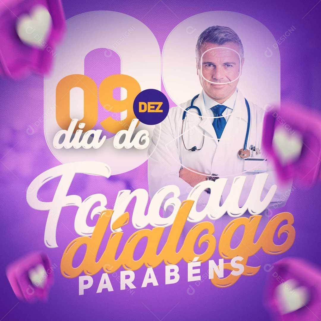 9 De Dezembro Dia Do Fonoaudiálogo Social Media PSD Editável