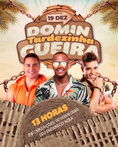 Flyers Social Media Tardezinha Domingueira Agenda PSD Editável