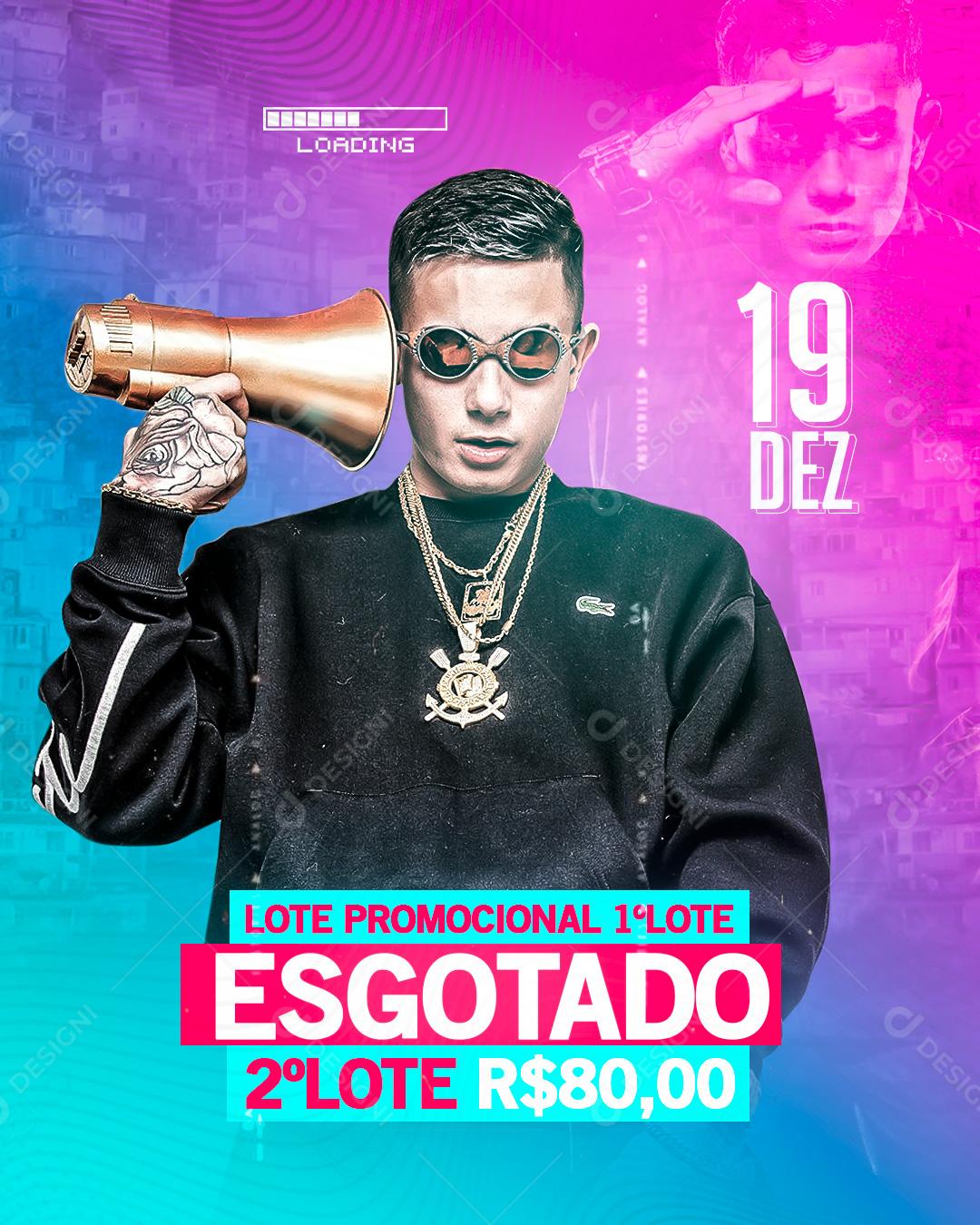 Flyer Social Media Agendas Mc Hariel PSD Editável