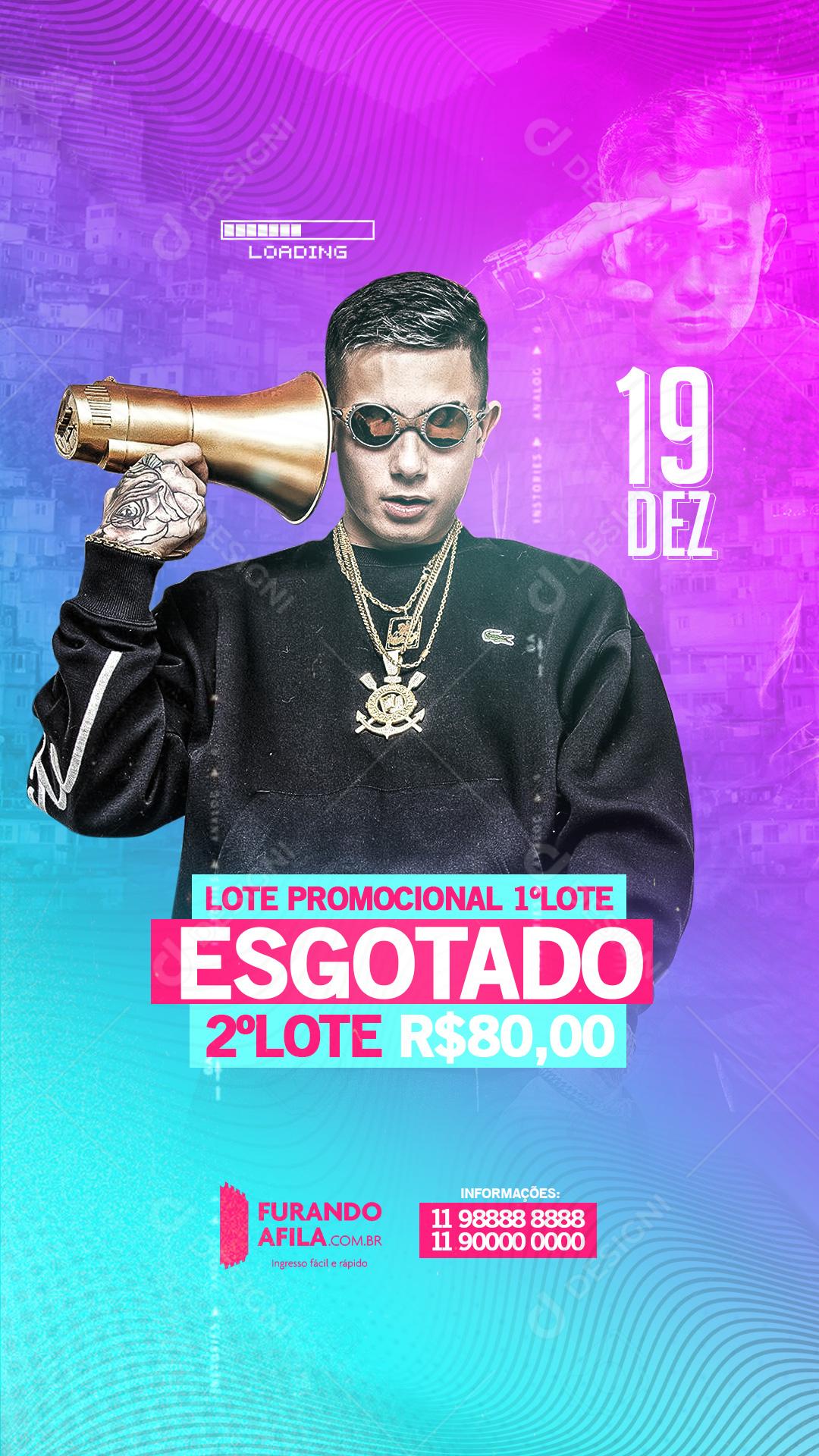 Social Media Flyers Mc Hariel Lote 1 Agenda PSD Editável