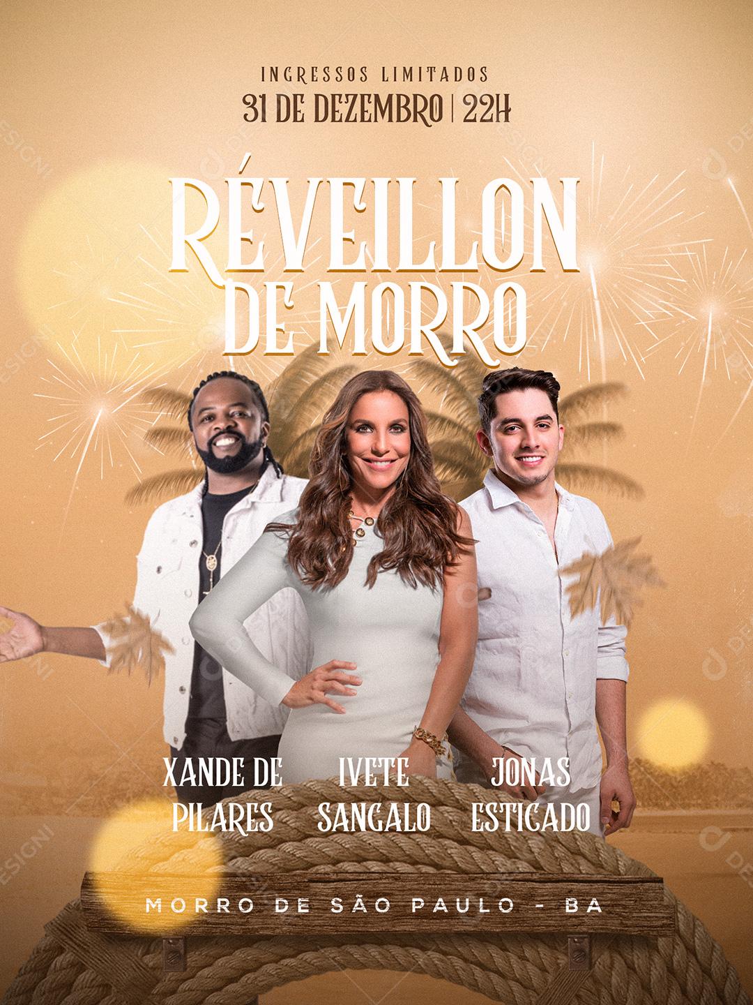 Social Media Flyer Réveillon De Morro Agenda PSD Editável