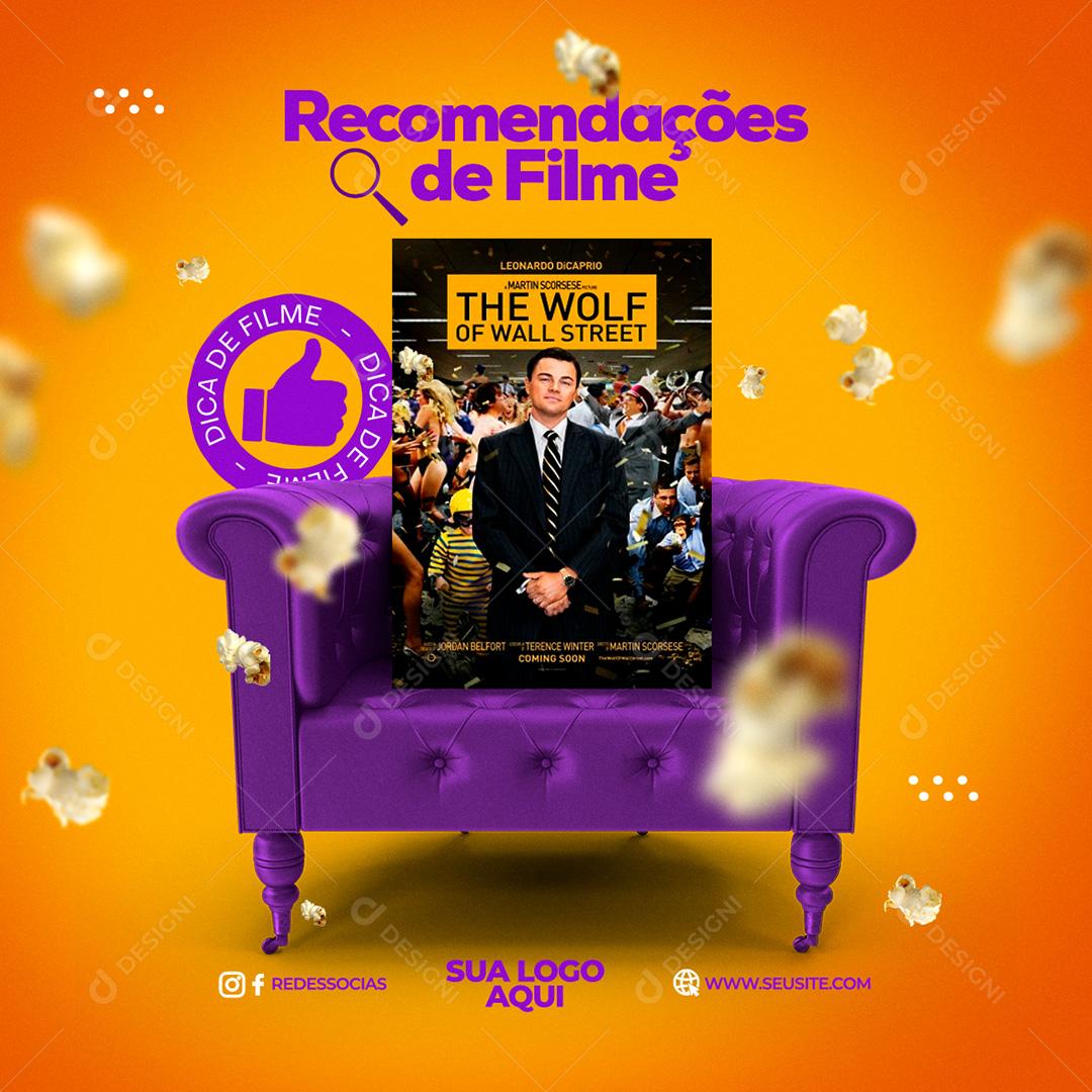 Social Media Filmes Recomendações Séries PSD Editável