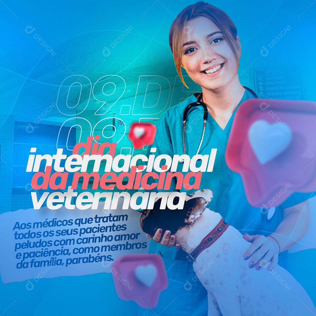 Dia Do Médico Veterinário 9 De Dezembro Social Media PSD Editável