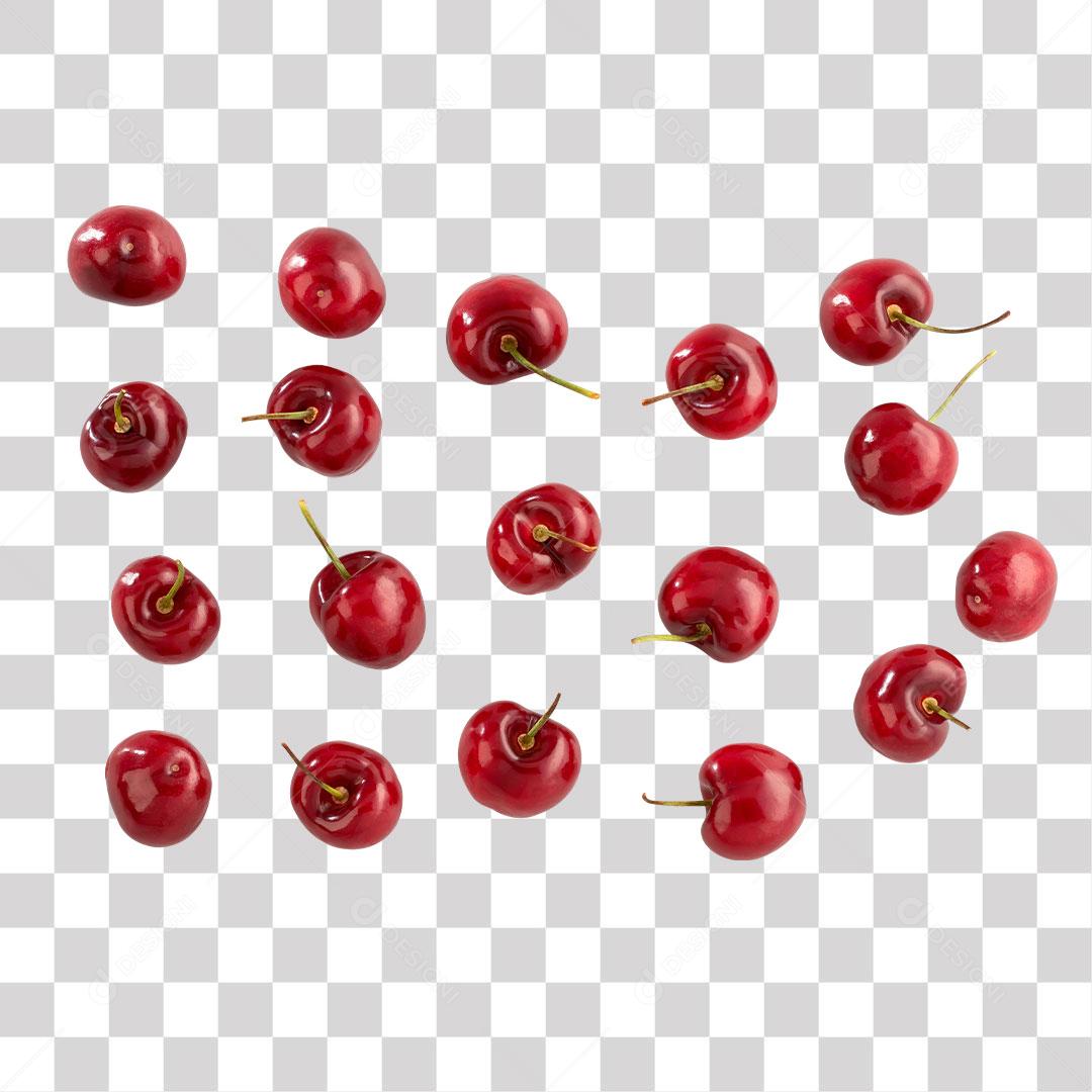 Várias Cerejas PNG Transparente Sem Fundo