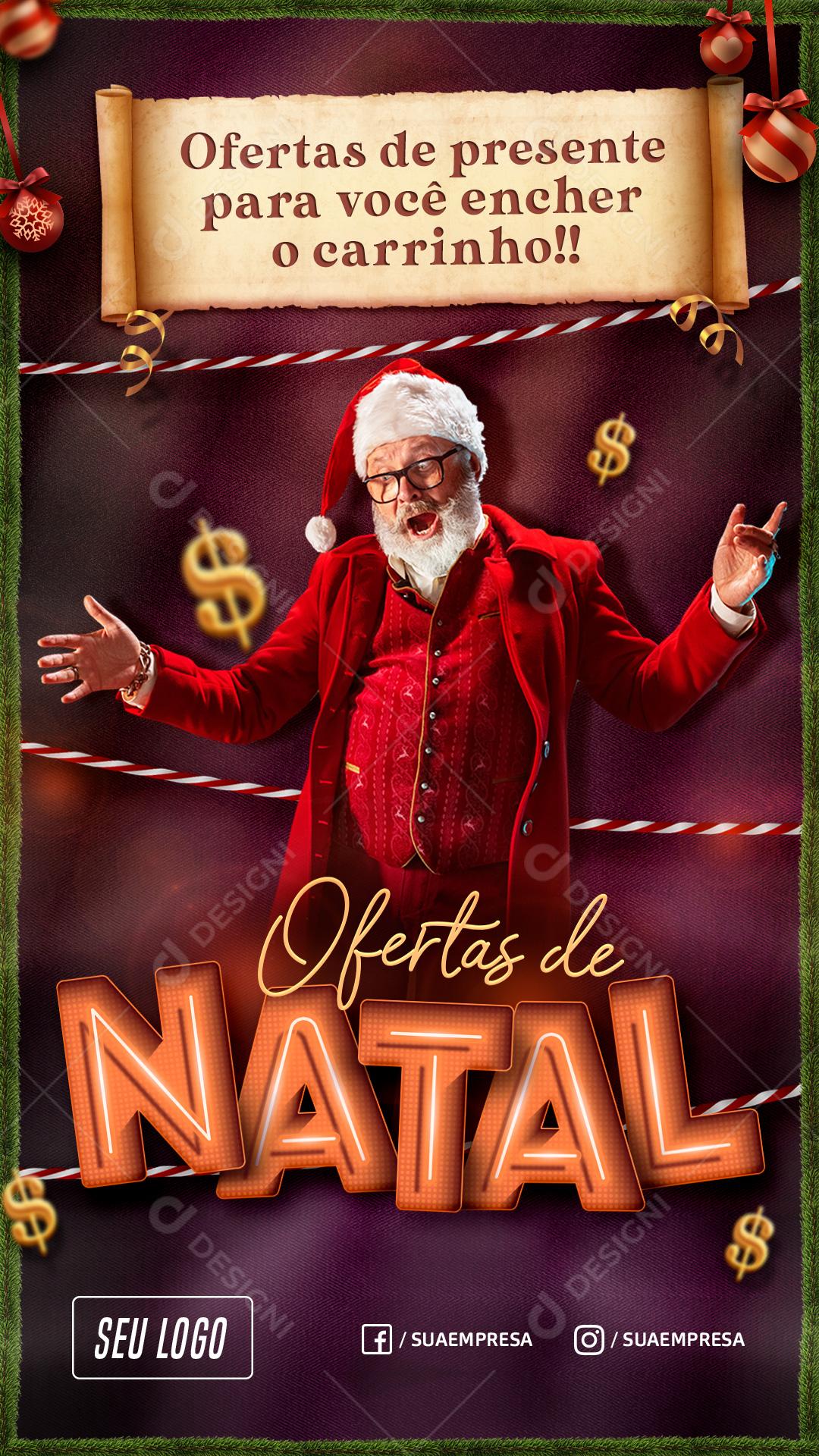 Ofertas De Presente Para Você Encher O Carrinho Social Media PSD Editável