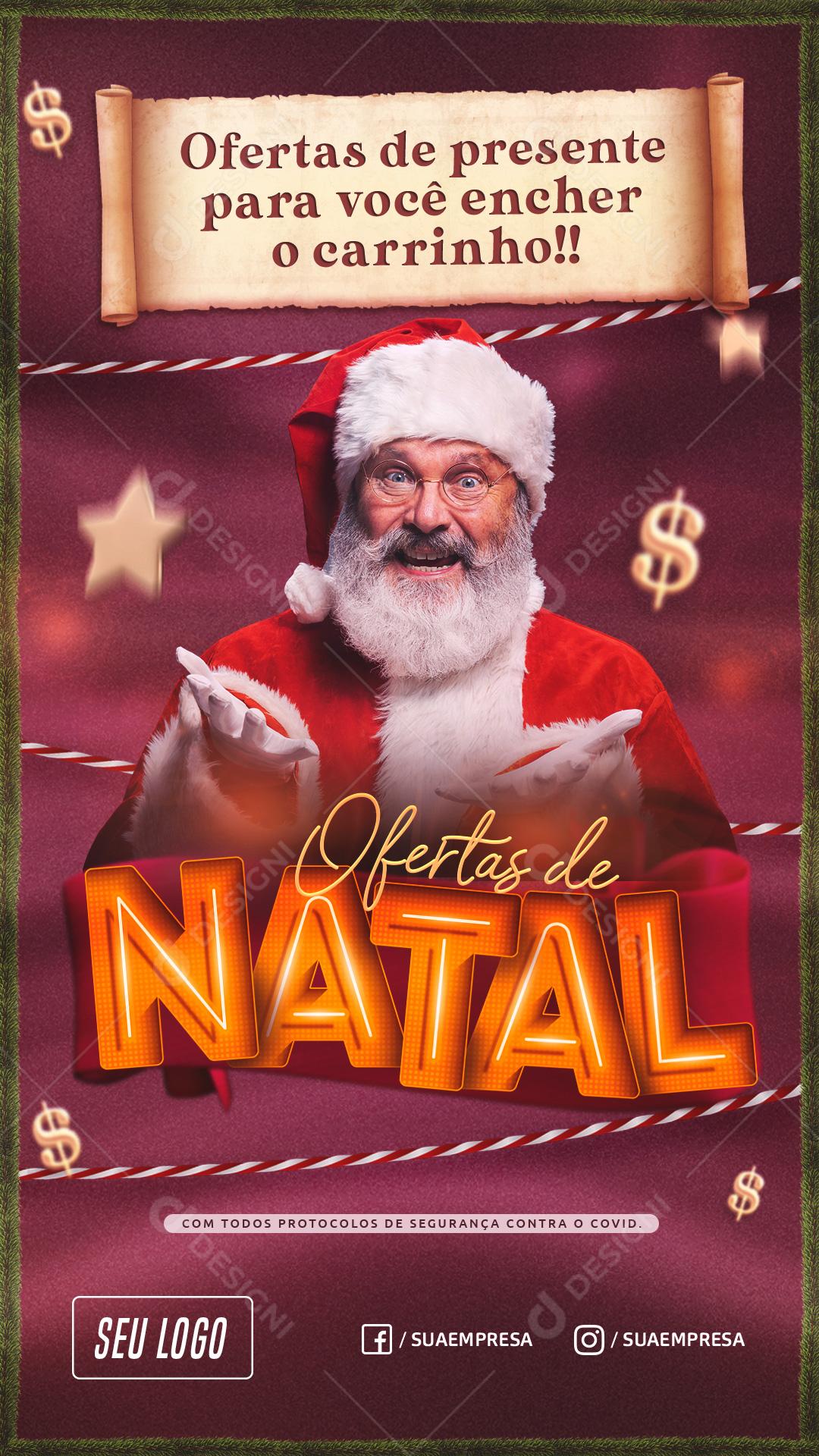 Ofertas De Natal Para Encher O Carrinho Social Media PSD Editável