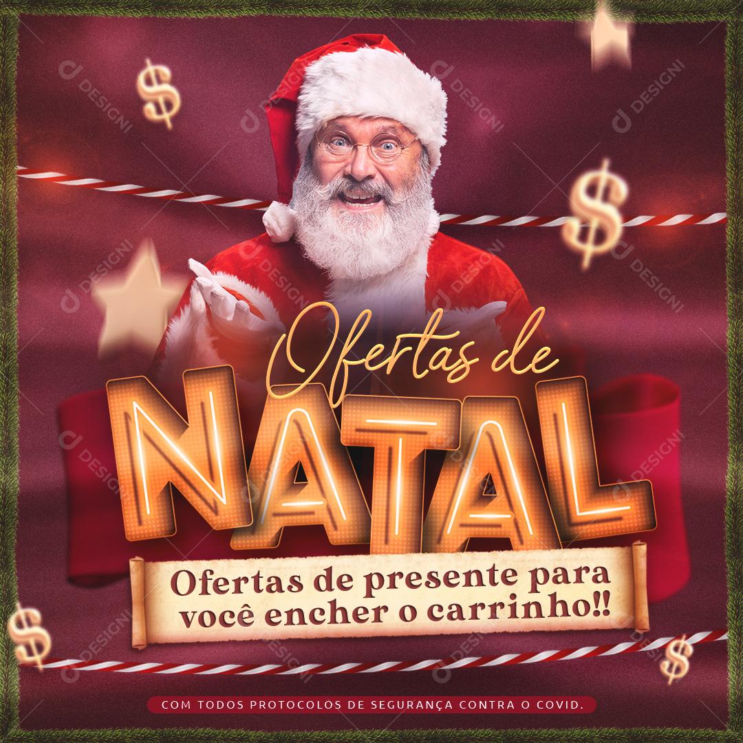 Ofertas De Natal Para Encher O Carrinho Social Media PSD Editável