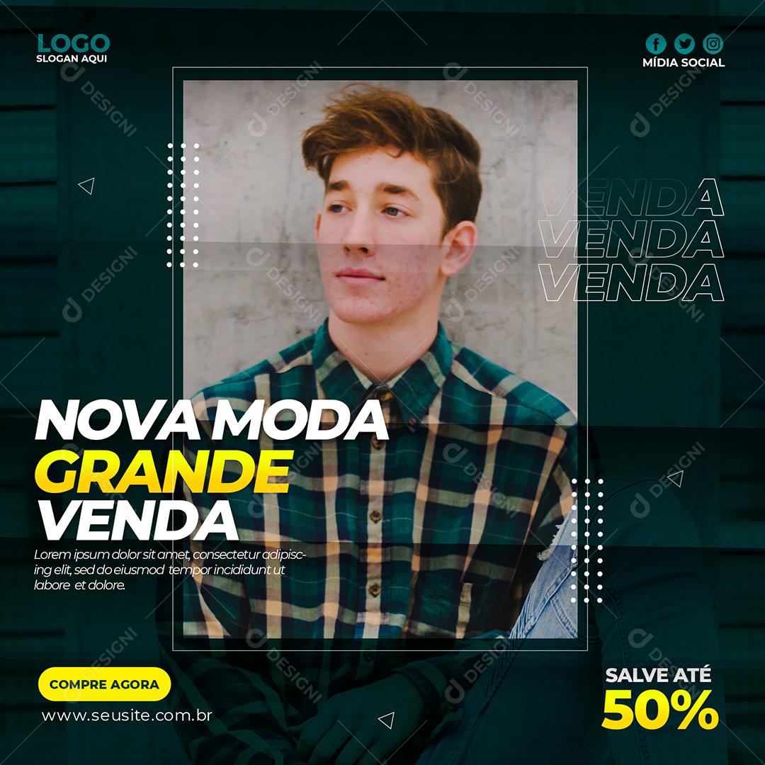Lojas Social Media Nova Moda Venda PSD Editável