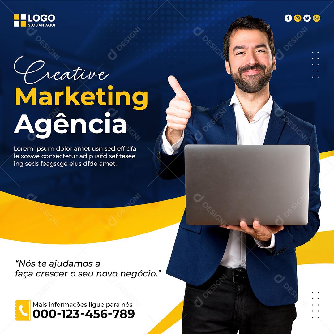 Social Media Marketing Digital Creative Agências PSD Editável