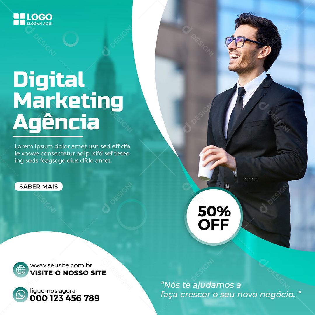 Social Media Marketing Digital Agência PSD Editável