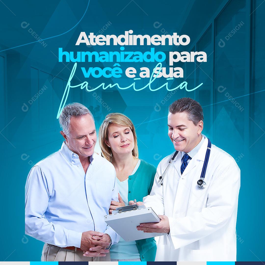 Atendimento Humanizado Para Você e a Sua Social Media PSD Editável