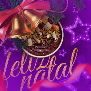 Feliz Natal Açaí Delicioso Sorvete Social Media PSD Editável