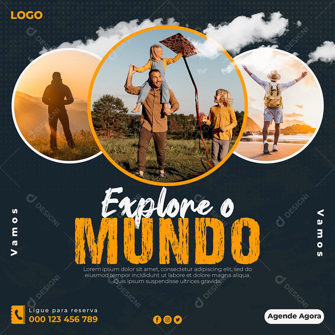 Social Media Viagens Explore O Mundo PSD Editável