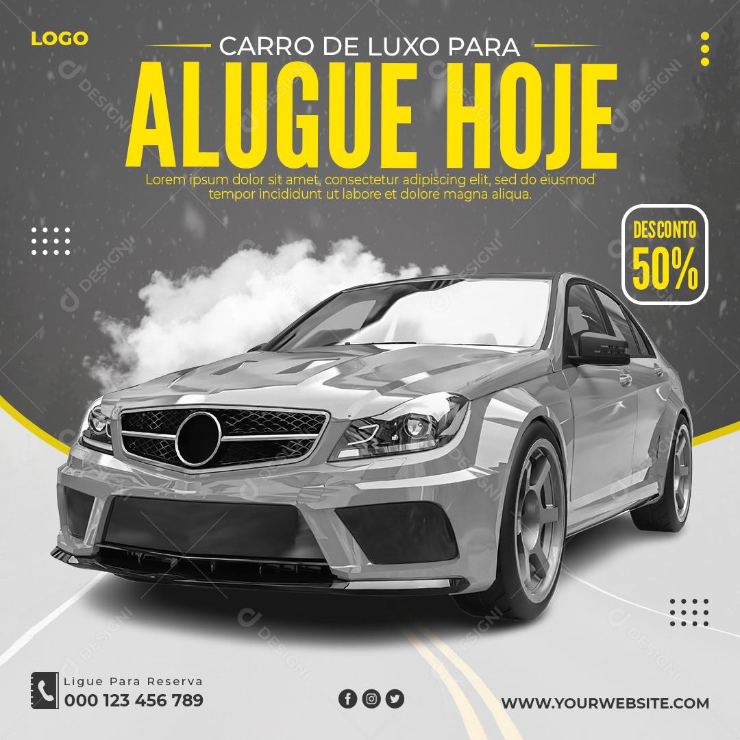 Concessionária Social Media Carro De Luxo Alugue Hoje PSD Editável