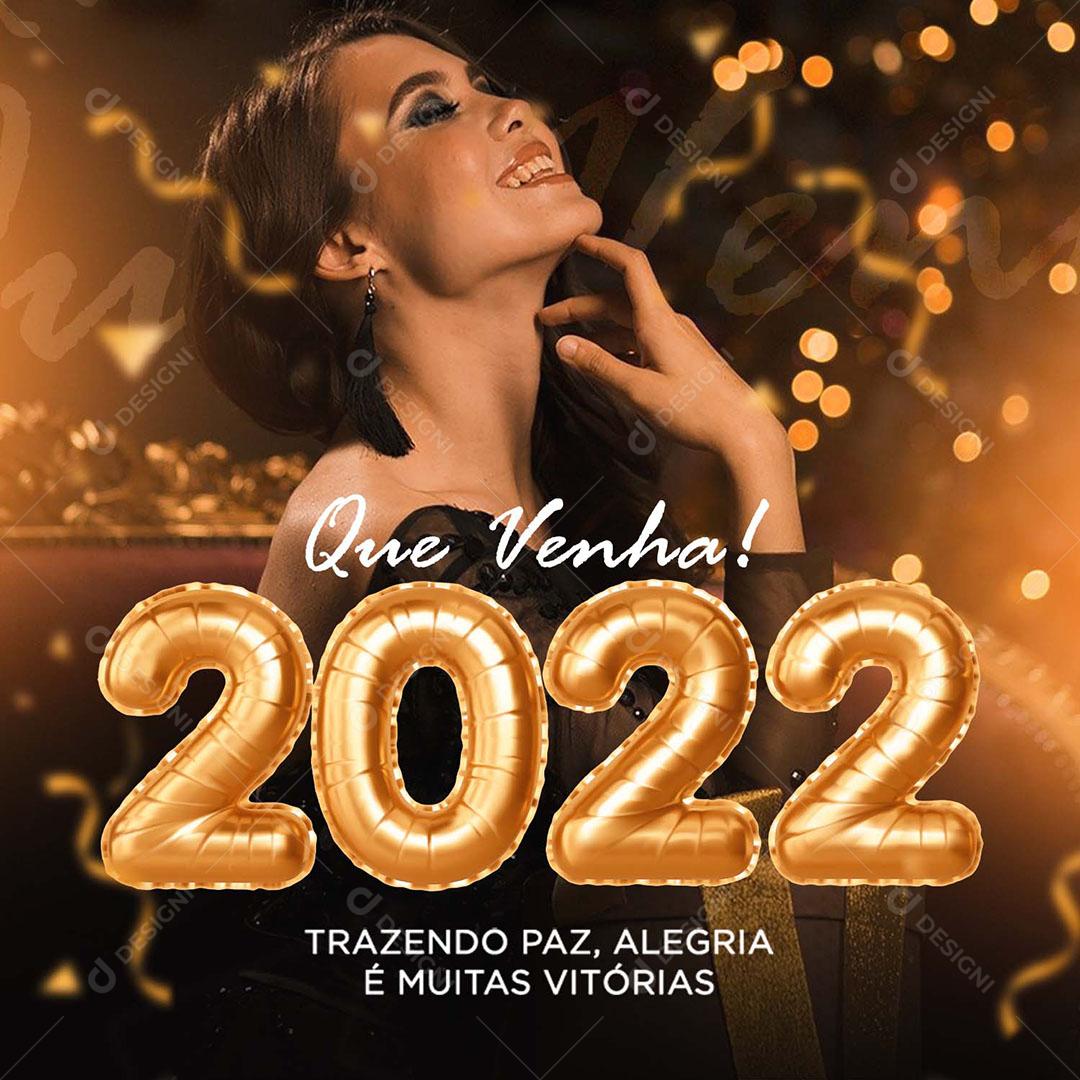 Social Media Que Venha 2022 PSD Editável