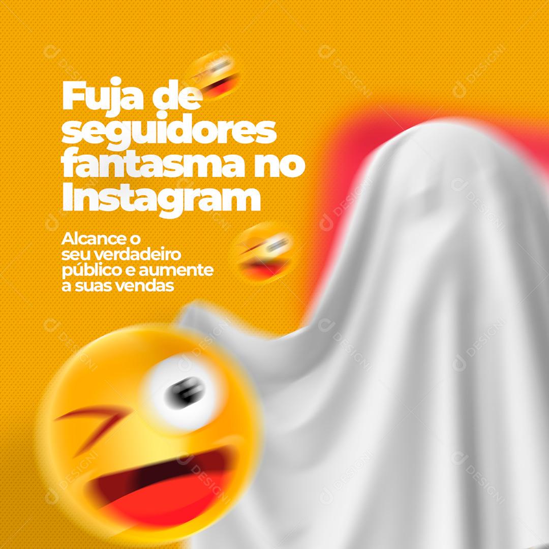 Social Media Marketing Digital Fuja De Seguidores Fantasma Agência PSD Editável