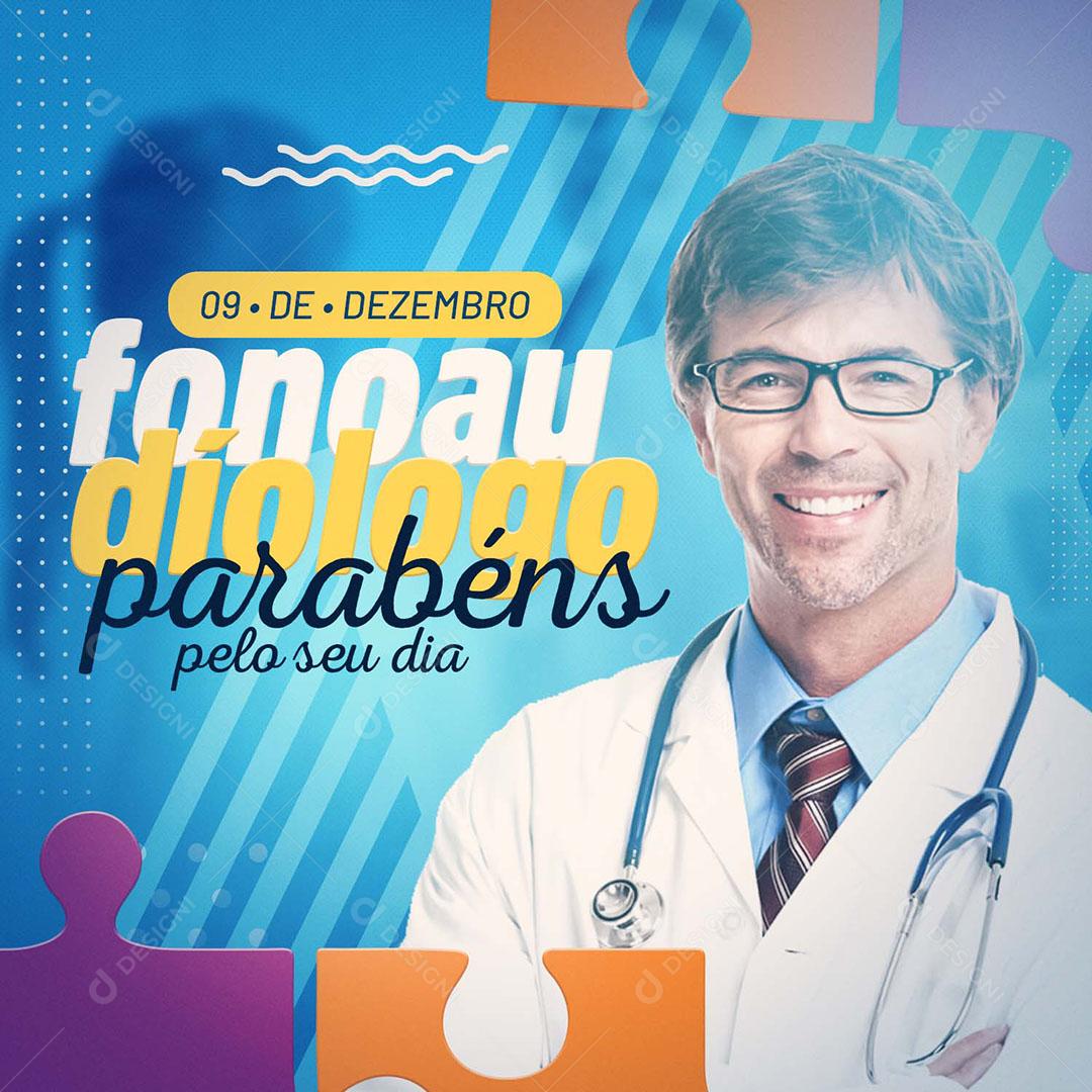 Post Dia Do Fonoaudiólogo Parabéns 9 De Dezembro Social Media PSD Editável