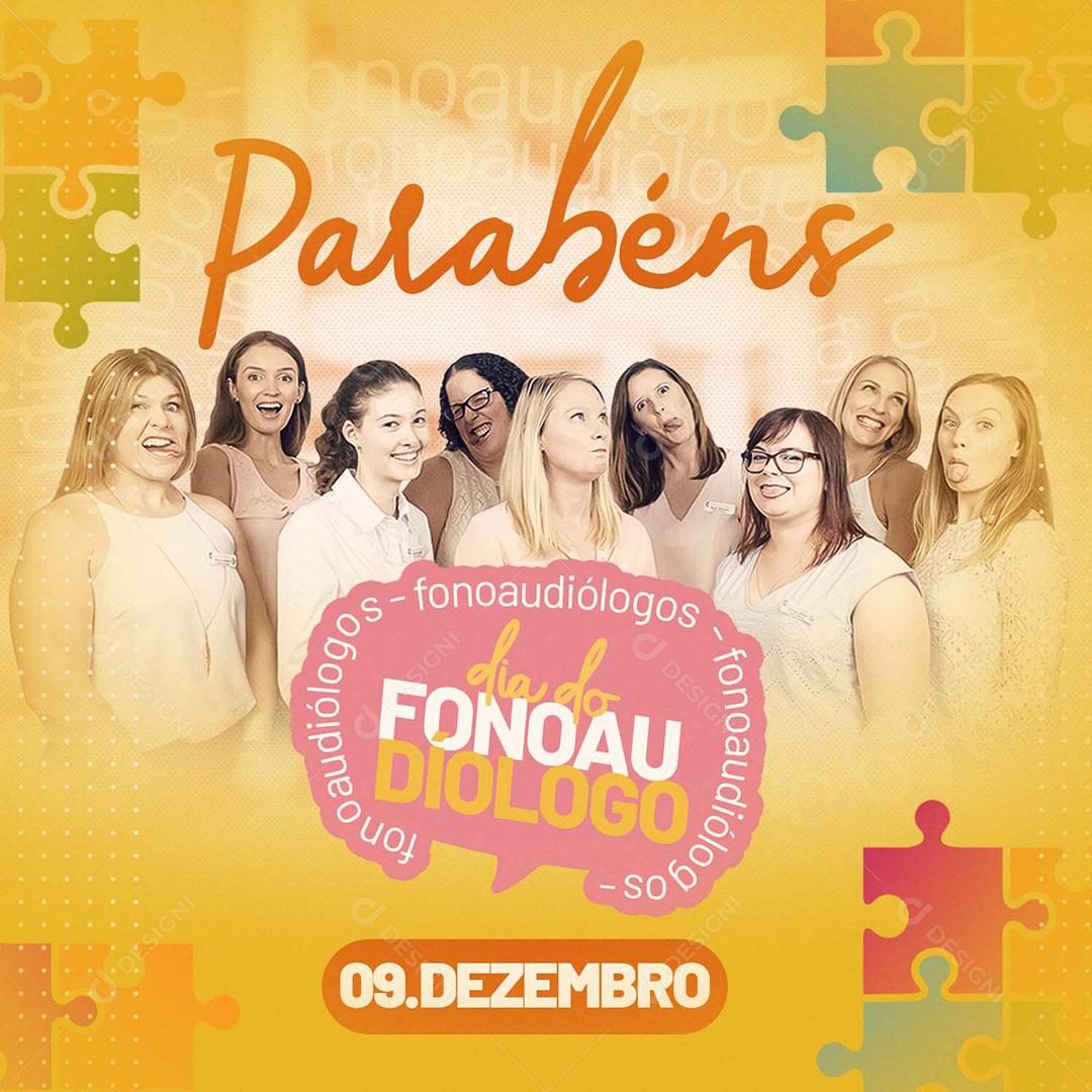 Post Dia Do Fonoaudiólogo 09 de Dezembro Social Media PSD Editável