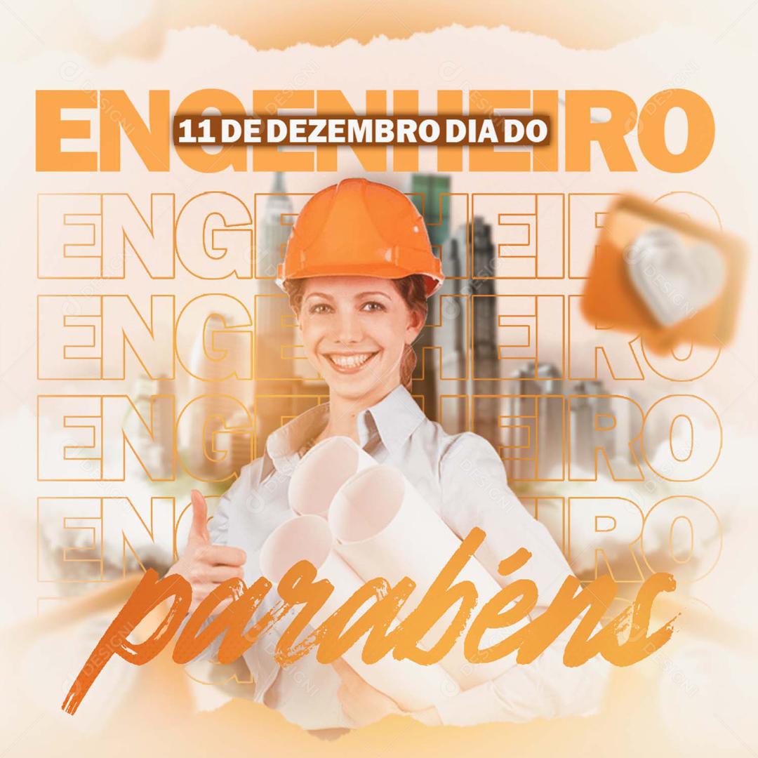 Dia Do Engenheiro Parabéns Social Media PSD Editável