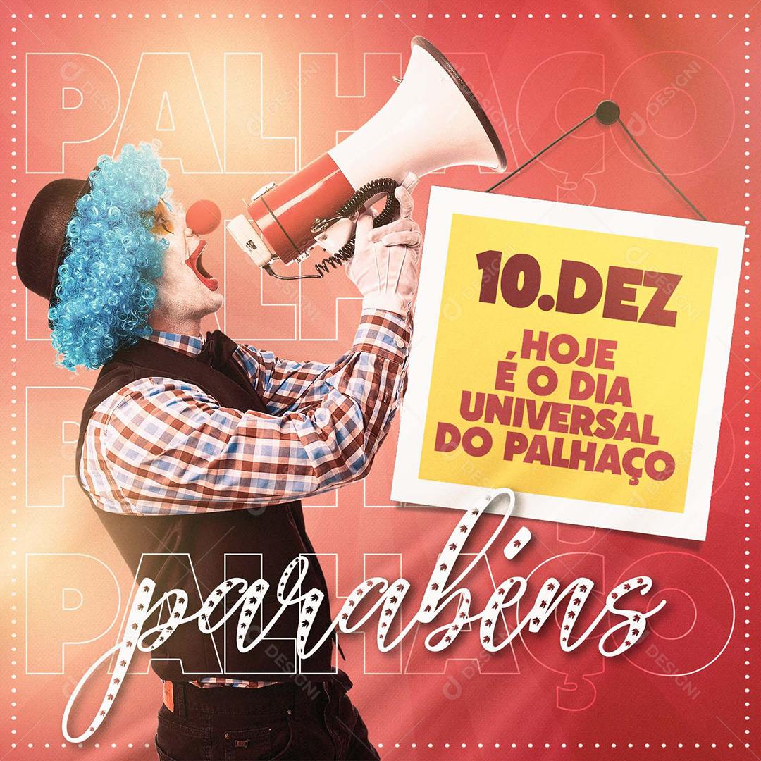 Dia Do Palhaço Dia 10 De Dezembro Social Media PSD Editável