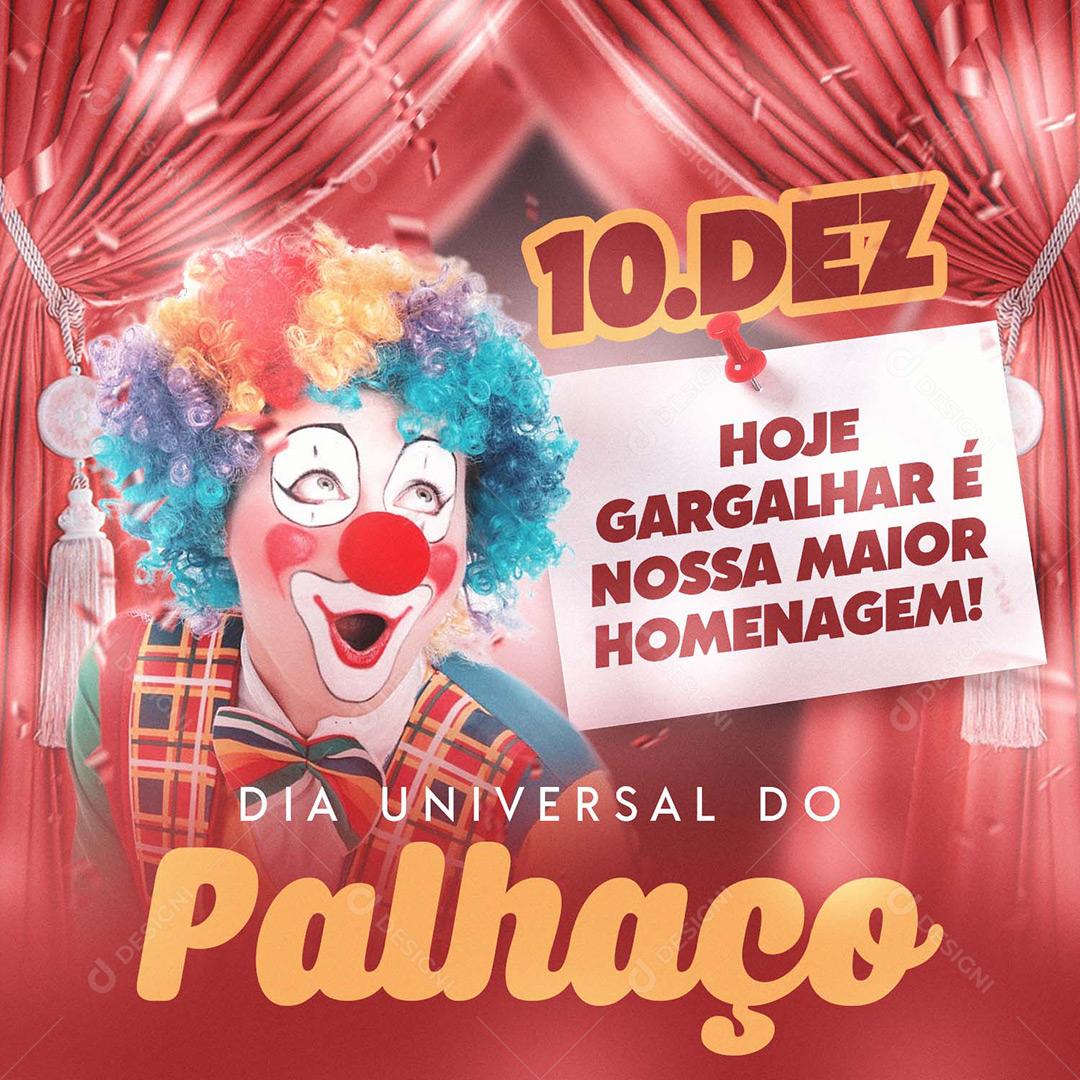 Social Media Dia Do Palhaço Datas Comemorativas PSD Editável