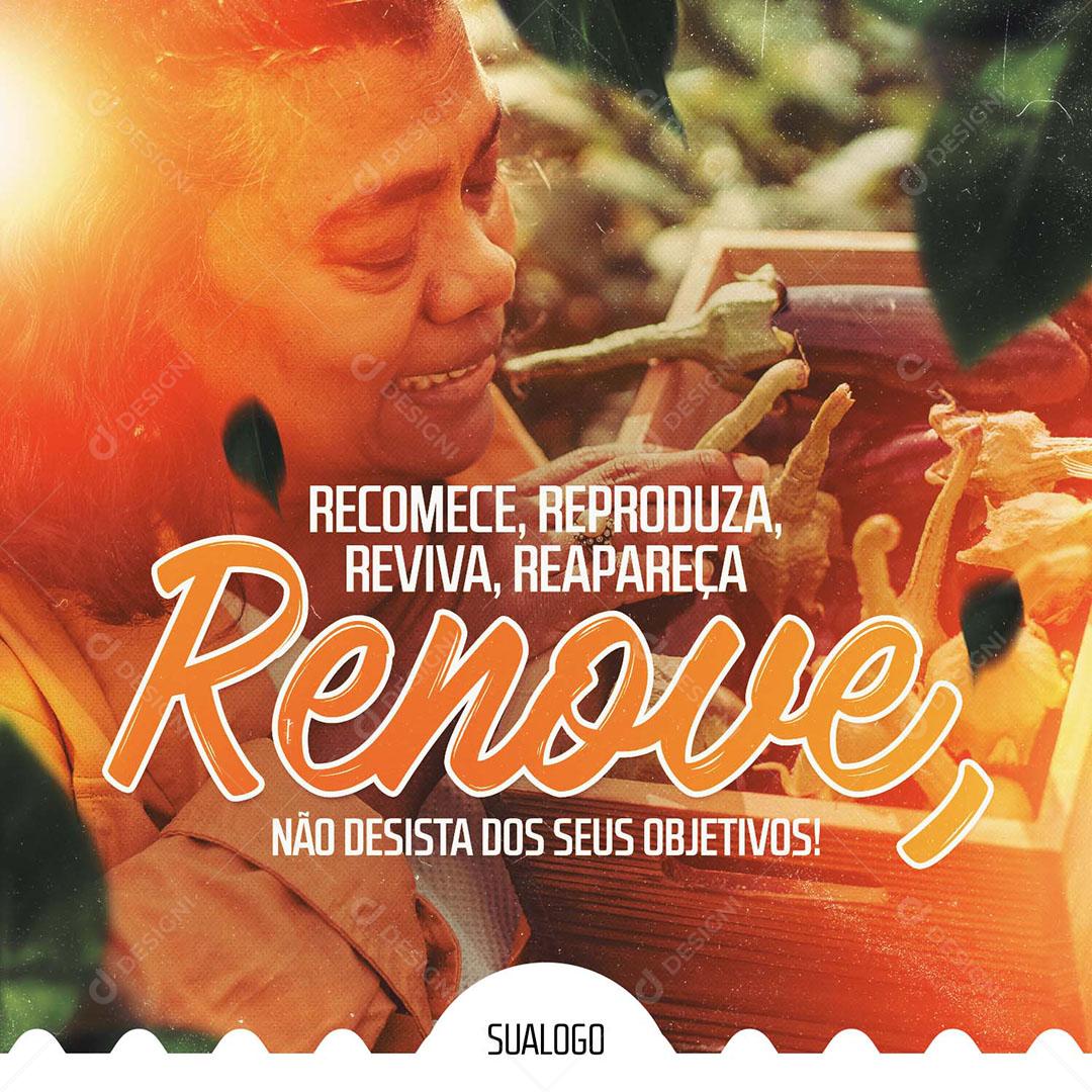 Social Media Agropecuária Recomece Reproduza Reviva PSD Editável
