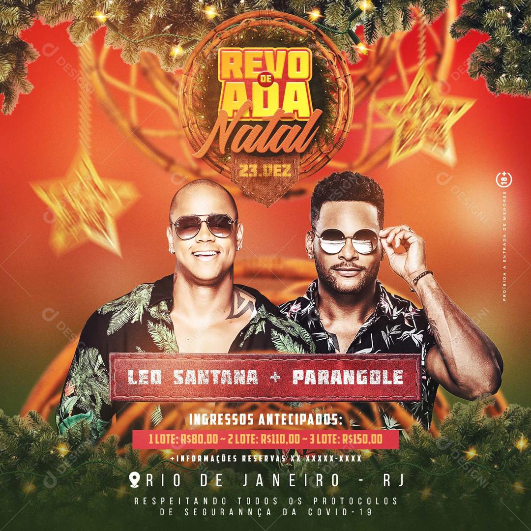 Feed Flayer Revoada Natal Leo Santana Social Media PSD Editável