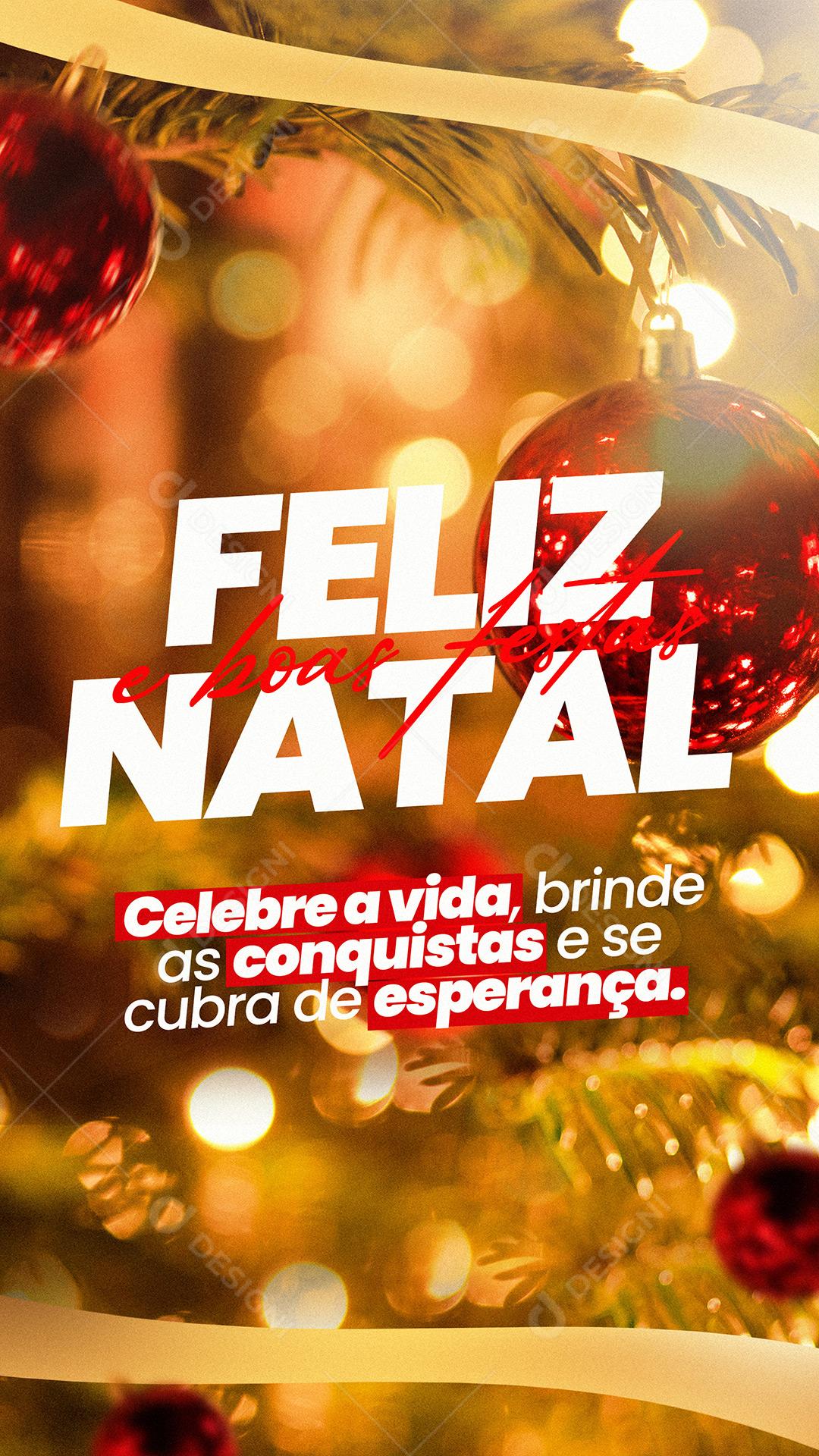 Feliz Natal E Boas Festa Social Media PSD Editável