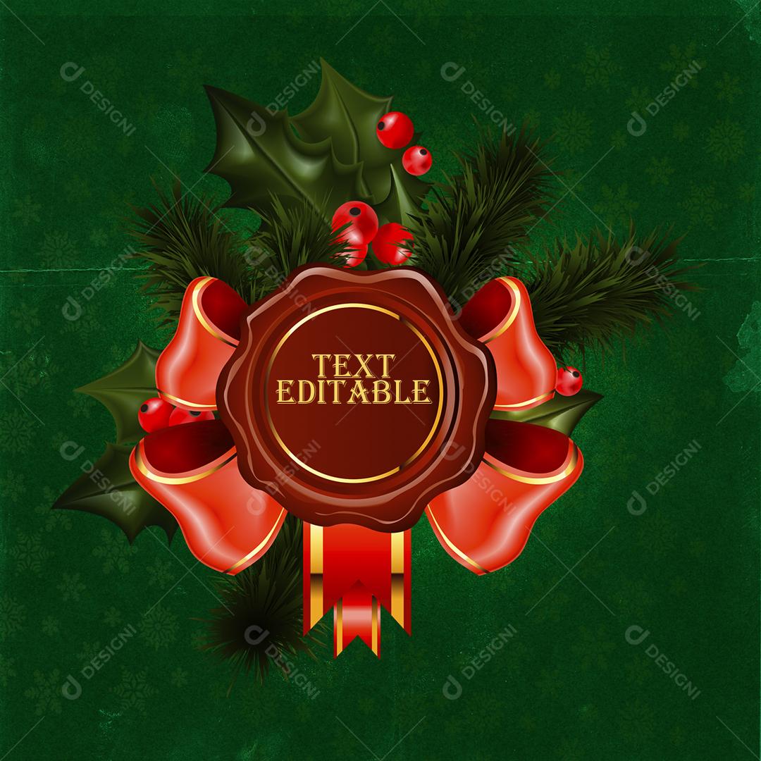 Selo De Natal Para Composição PSD Editável