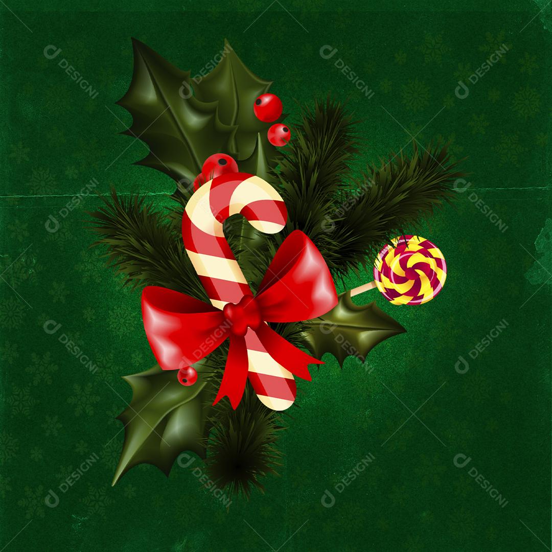 Doce De Natal Para Composição PSD Editável