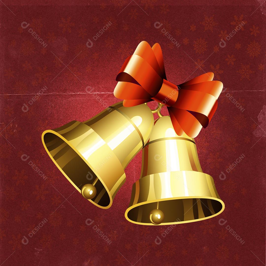 Elemento Para Composição Sino De Natal PSD Editável