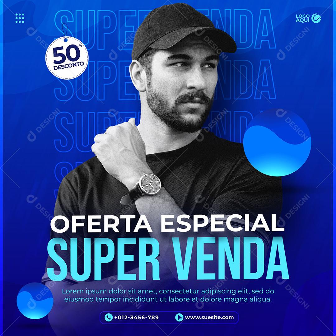Social Media Lojas Ofertas Especiais Super Vendas PSD Editável
