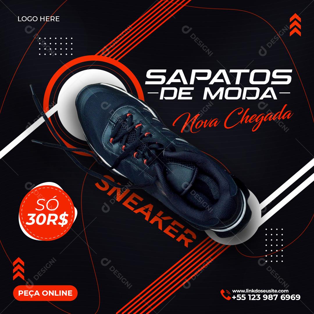 Social Media Lojas Sapatos De Modas Nova Chegada Só 30 R$ PSD Editável