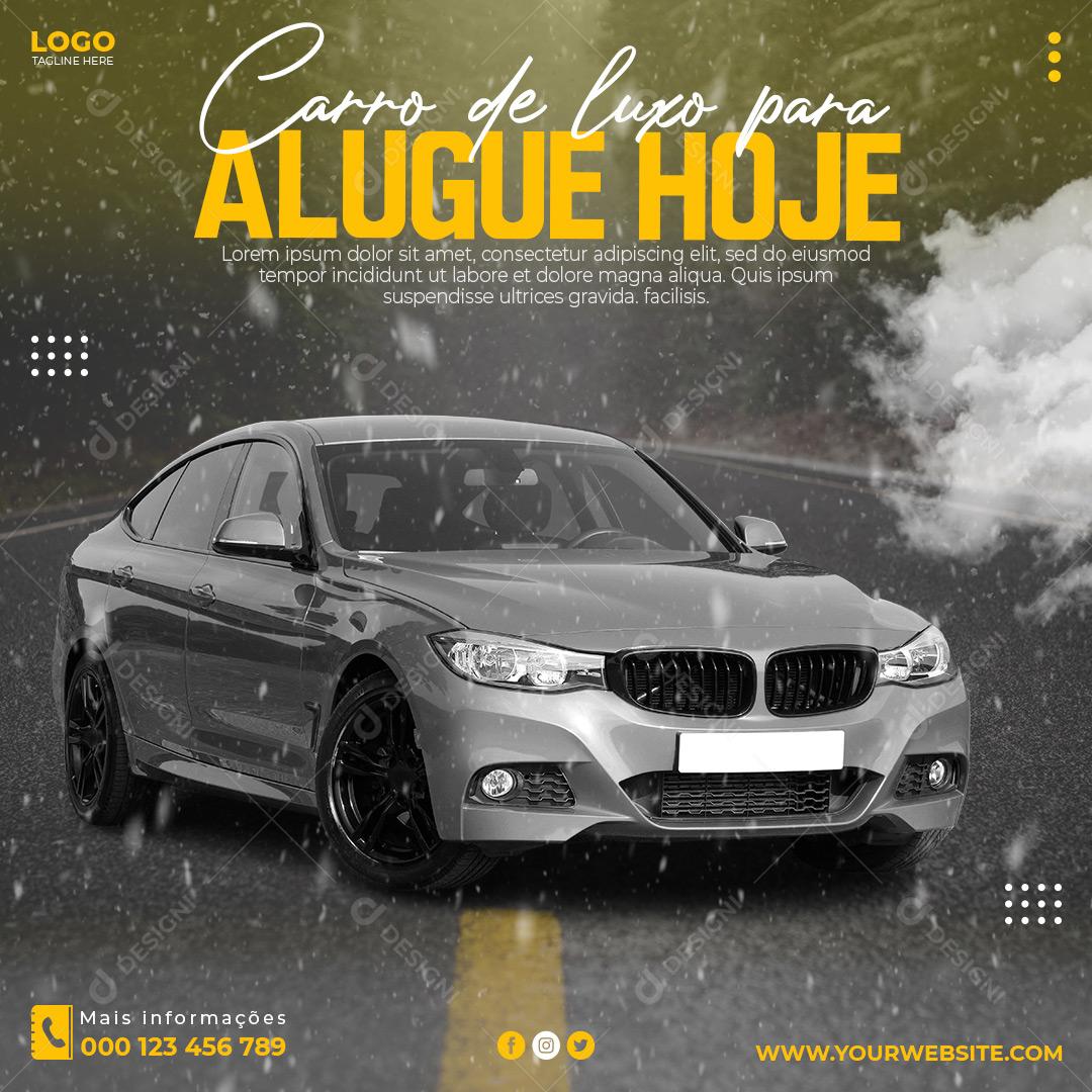 Social Media Dealership Luxury Car Rent Today Editable PSD