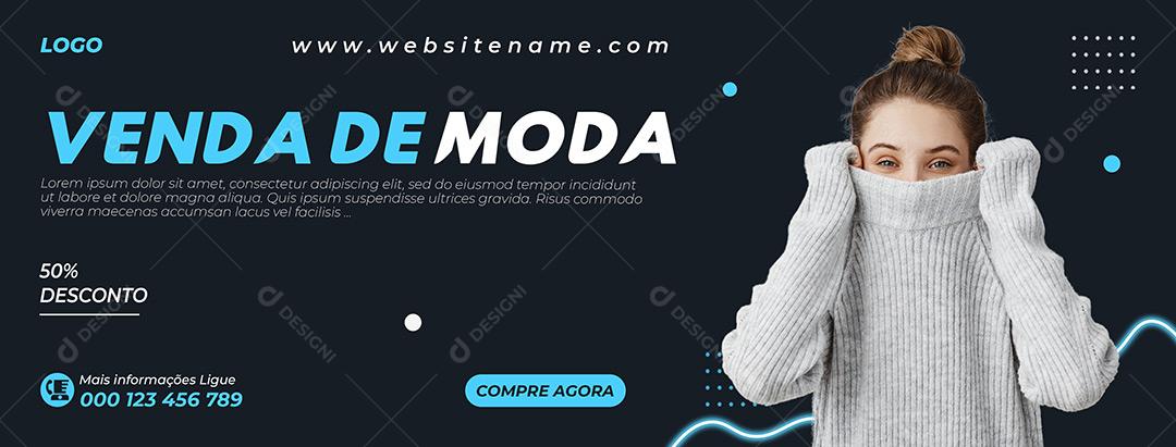Social Media Banner Loja Venda De Moda PSD Editável