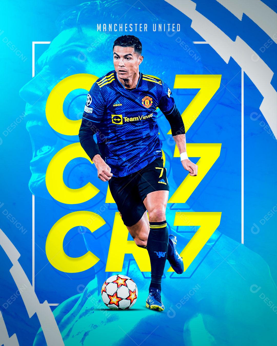 Flyer Jogador de Futebol Cristiano Ronaldo Social Media PSD