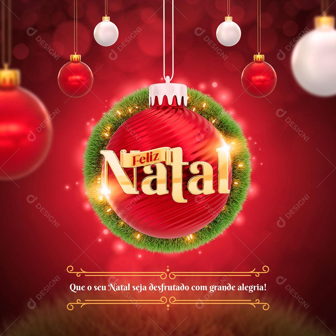 Social Media Feed Feliz Natal Loja Agradecimento PSD Editável