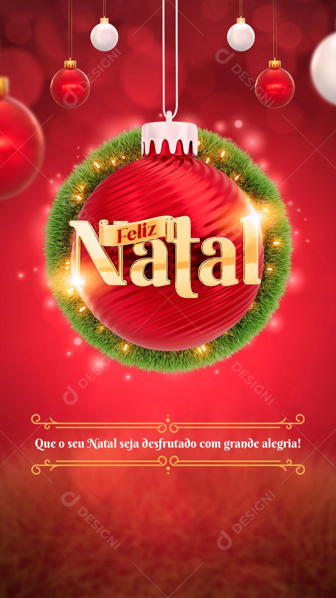 Social Media Story Feliz Natal Loja Agradecimento PSD Editável