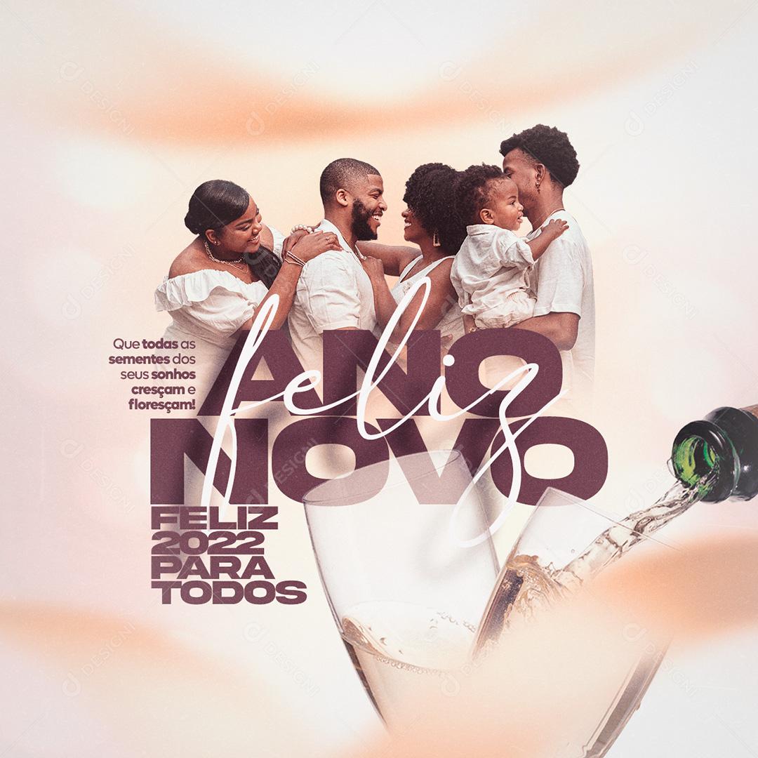 Post Ano Novo Feliz 2022 Para Todos Social Media
